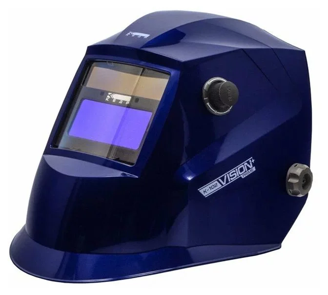 Маска сварщика КЕДР (В РАЗОБР.ВИДЕ) "К-102 PRIME", синяя