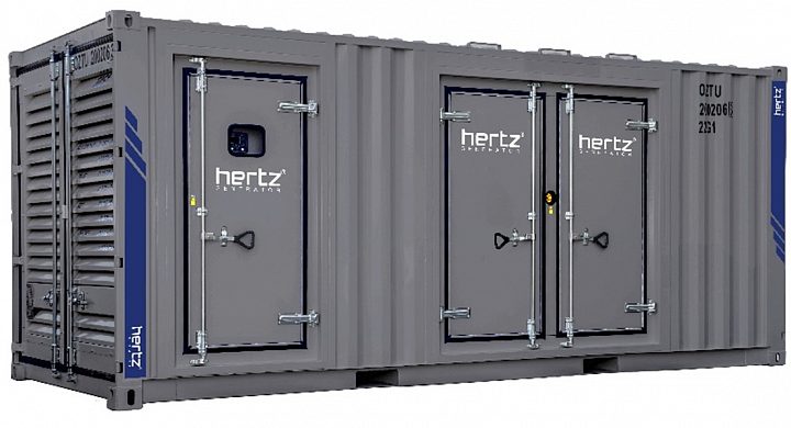 Дизельный генератор Hertz HG 550 BC в кожухе с АВР