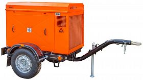 Винтовой компрессор ЗИФ СВЭ 7,8/0,7 в кожухе на шасси — фото 1
